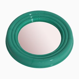 Grüner runder Spiegel aus Kunststoff Pop Art