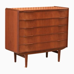 Chest of Drawers in Teak with Arched Front from L Chr Larsen & Søn, 1960s