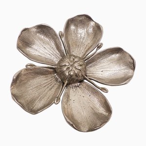 Cendrier Blume aus Silbernem Metall von Gucci, 1970
