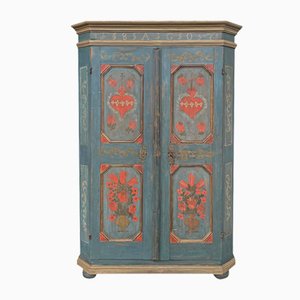 Antique Blue Tyrolean Wardrobe, 1807