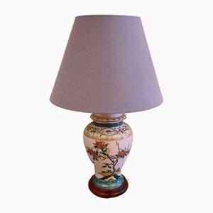 Lámpara de mesa china de porcelana, años 90