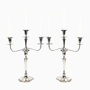 Silver-Plated Candleholders from Mappin & Webb, Set of 2