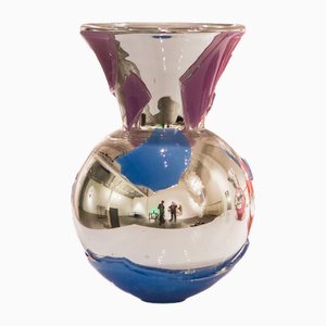 Vase Twoowt Bleu et Violet par Marieta Tedenacová