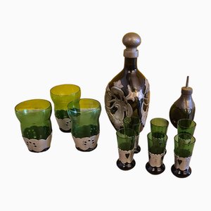 Bottles by Georg Nilsson for Gero and Leerdam, 1920s, Set of 11