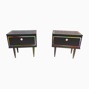 Small Colorful Nightstands, Set of 2