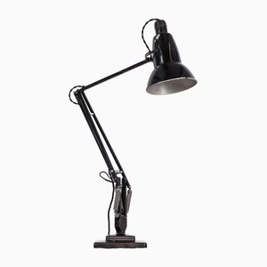 Lámpara de mesa Anglepoise negra de Herbert Terry & Sons, años 40