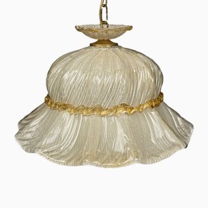 Vintage Murano Glass Pendant Lamp Bonnet, Italy, 1970s