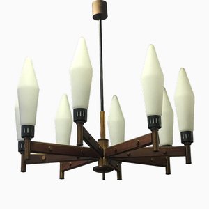 Mid 20th Century Italian 8-Light Chandelier, 1950s