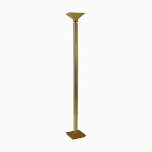 Hollywood Regency Brass Uplighter Floor Lamp by Baulmann, 1980s