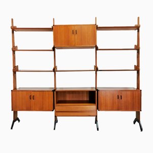 Swedish Teak Freestanding Bookcase by Vittorio Dassi, 1950s-1960s, Set of 3