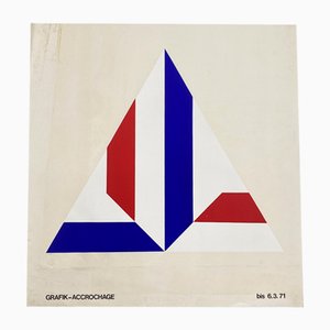 Affiche d'Exposition Grafik-Accrochage par Klaus Steinmann, Allemagne, 1971