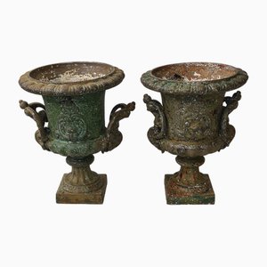 Cast Iron Urns, Early 20th Century, Sweden, Set of 2