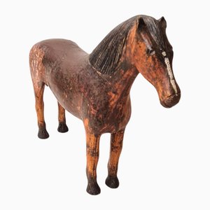 Early 20th Century Swedish Folk Art Wooden Horse
