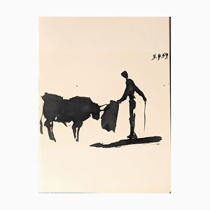 Lithographie Originale Pablo Picasso, Matador & Bull, 1961