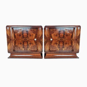 Art Deco Bedside Tables, Florence, Italy, 1925, Set of 2