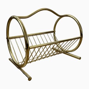 Mid-Century Modern Gilt Magazine Rack, 1970s