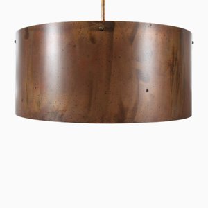 Vintage Brutalist Danish Copper Pendant in the style of Friis & Moltke from Fog & Mørup, 1970s