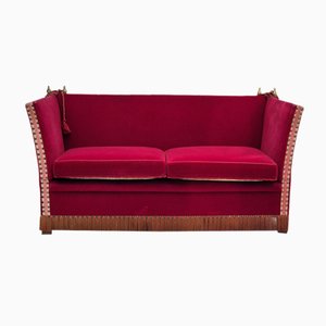Dänisches 2-Sitzer Sofa aus Velours, 1960er