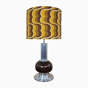 Large Table Lamp with Illuminated Glass Base from Doria Leuchten, 1960s