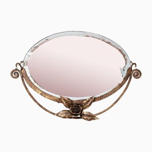 French Art Deco Oval Mirror, 1920s