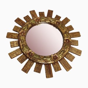 Miroir Sun en Bois, Espagne, 1960s