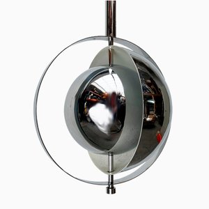 Mid-Century Space Age Chrome Eclipse Ceiling Lamp, 1960s