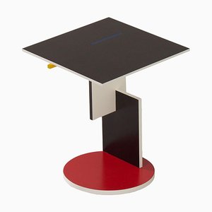Tavolino De Stijl 634 Schroeder 1 di Gerrit Rietveld per Cassina, anni '80