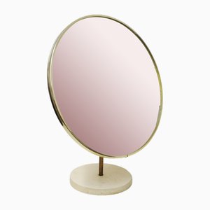 Round Vanity Table Mirror attributed to Schreiber, 1970s