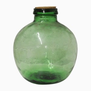 Botella de vidrio verde de Viresa, años 70