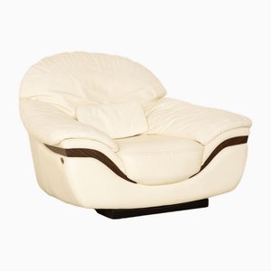 Fauteuil Monaco en Cuir Crème de Nieri