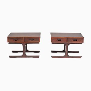 Rosewood Bedside Tables by Gianfranco Frattini for Bernini, 1960s, Set of 2