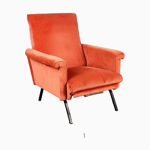 Fauteuil en Velours, 1960s-70s