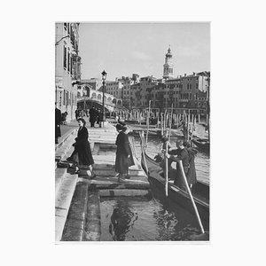 Andres, Venise : Canale Grande avec le Pont du Rialto, 1955, Tirage Gélatino-Argent