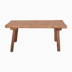 French Sycamore and Elm Trestle Table