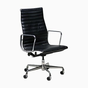 EA119 Executive Desk Chair in Black Leather by Charles & Ray Eames for Herman Miller, 2007