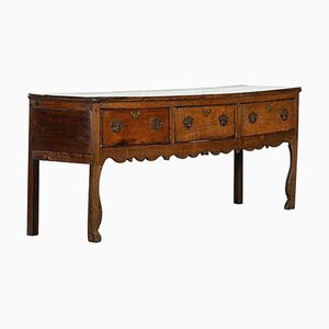 Large English Oak Dresser Base, 1760s