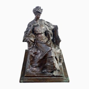 Edoardo Rubino, Sitzende Dame, 1906, Bronze