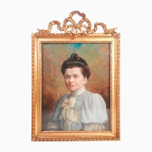 V. Morel, Portrait of Woman, 1800, Pastel, Framed