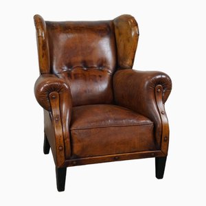 Vintage Brown Leather Armchair