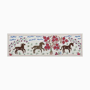 Suzani Tapestry with Horse Decor, Uzbekistan