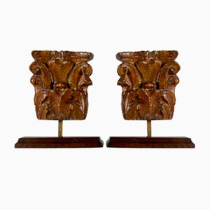 Louis XIV Capital Friese aus Vergoldetem Holz, 2 . Set