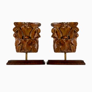 Louis XIV Capital Friezes in Gilded Wood, Set of 2