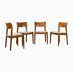 Teak Dining Chairs by Niels Koefoed for Koefoed Hornslet, 1960s, Set of 4