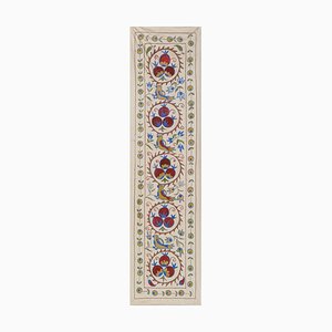 Uzbek Suzani Tashkent Wall Hanging Decor or Tablecloth in Silk, 19th Century