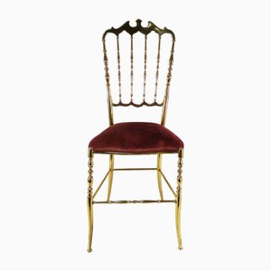 Brass Side Chair from Chiavari, Italy, 1960s