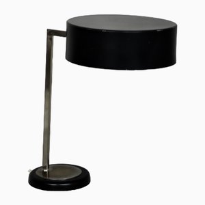 Mid-Century German Modern Minimalist Black Metal Desk Lamp, 1960s