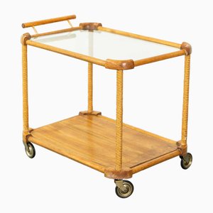 Carrito de servicio Mid-Century de Max Kment para Kunstgewerbliche Werkstätten, años 50