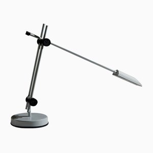 White Desk Lamp with Black Parts, 1980s