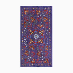 Uzbek Suzani Tapestry in Silk with Pomegranate Embroidery