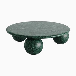 Globe Marble Lux Coffee Table - 3 Sphere Block Base